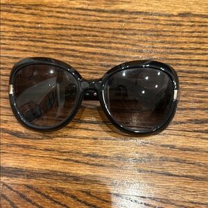 Chloe Black Oversized Round Sunglasses